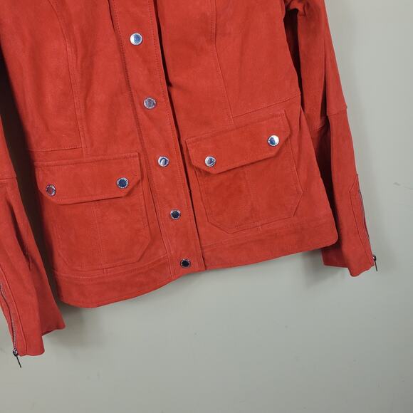 Isaac Mizrahi Live Leather Biker Jacket Size 2 - Picture 2 of 12